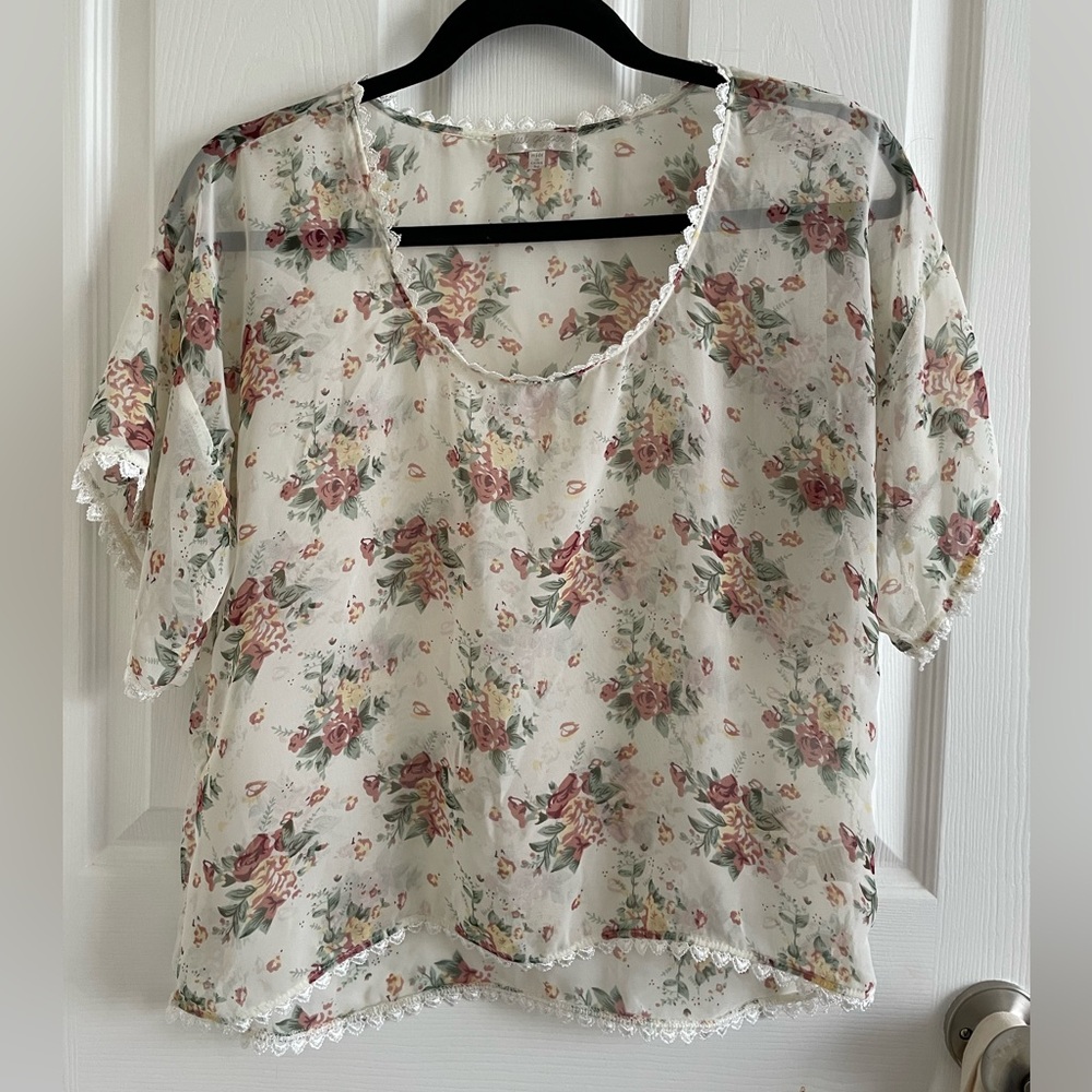 Just Ginger Floral Blouse Women’s Medium